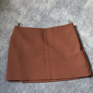Zara Brown Mini Skirt - Simple Straight Cut